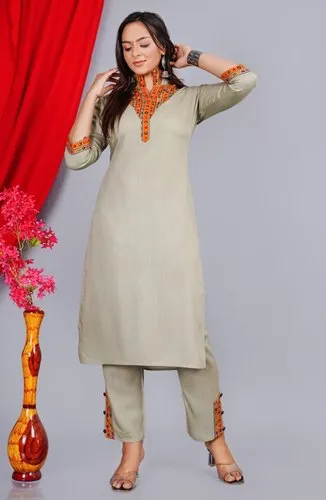 Fateh Enterprises Rayon Kurti With Pant Set
