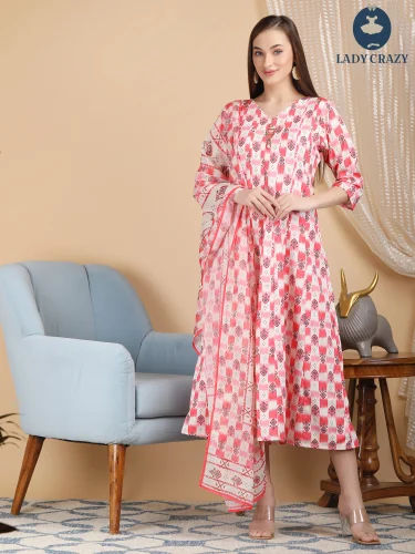 Anarkali long kurti dupatta S4
