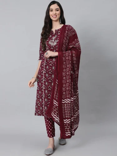 Designer Kurti Pant Dupatta Set