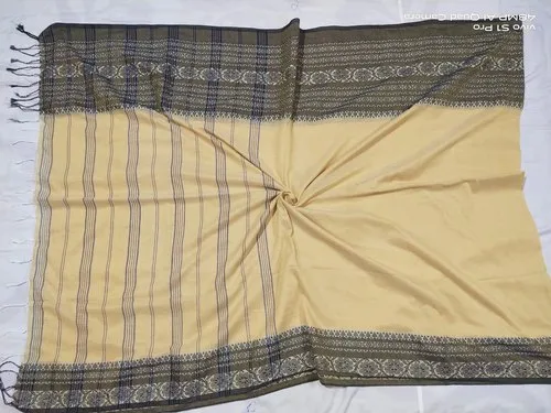 Festive Wear Multicolor Handloom khadi cotton begumpuri Saree with blouse