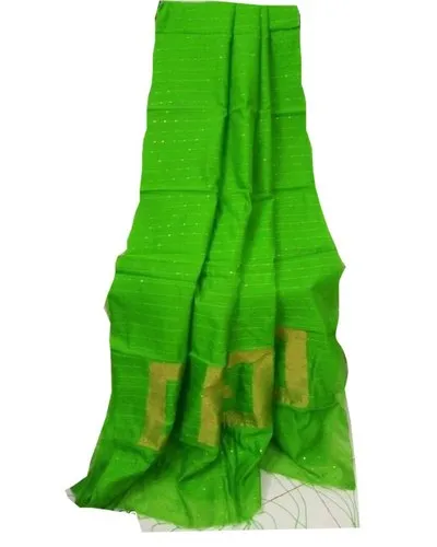 Casual Wear Handloom Cotton Silk sequence Saree, With Blouse, 6.3 m