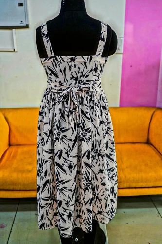 Black Floral Printed Dress