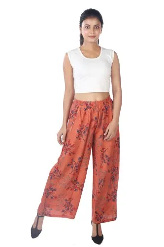 Printed Party Wear Ladies Rayon Premium Palazzo, Bell Bottom