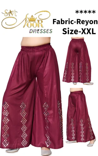Maroon Embellished Women Palazzo