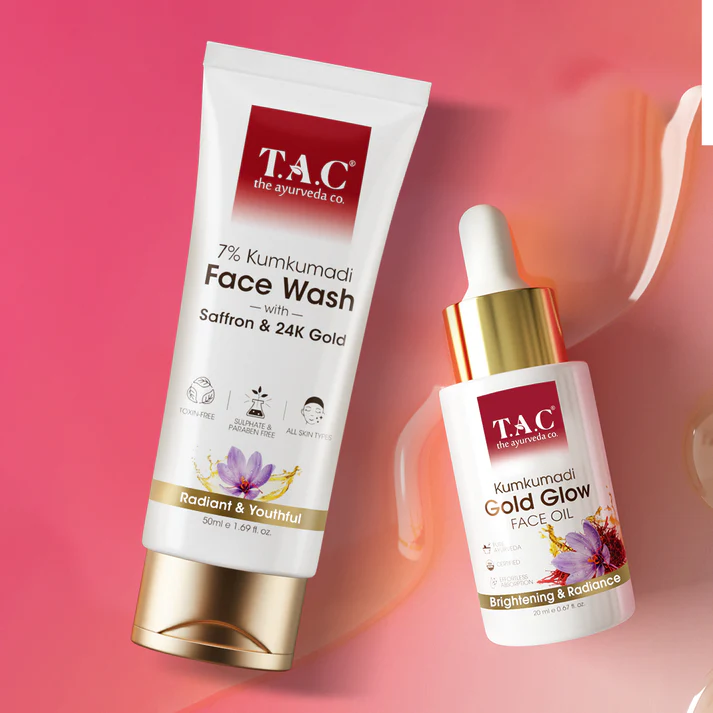 Purify &amp; Nourish Combo Kumkumadi Face Wash &amp; Gold Glow Face Oil | Reduces Dullness &amp; Pigmentation