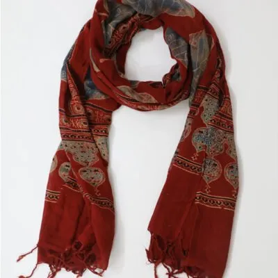 Printed Cotton Scarf – Ajrakh Print