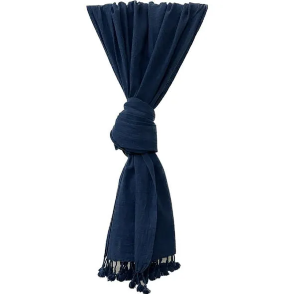 Handloom Organic Scarf – Natural Indigo dyed