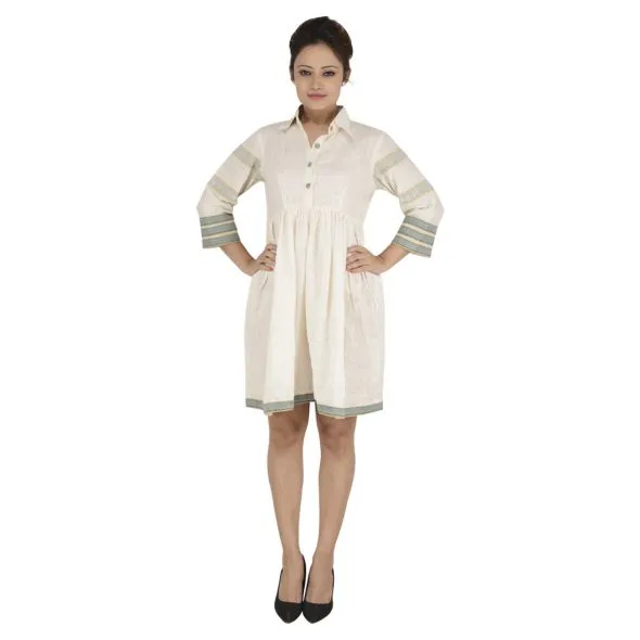 Organic Cotton Dress in Handloom Fabric