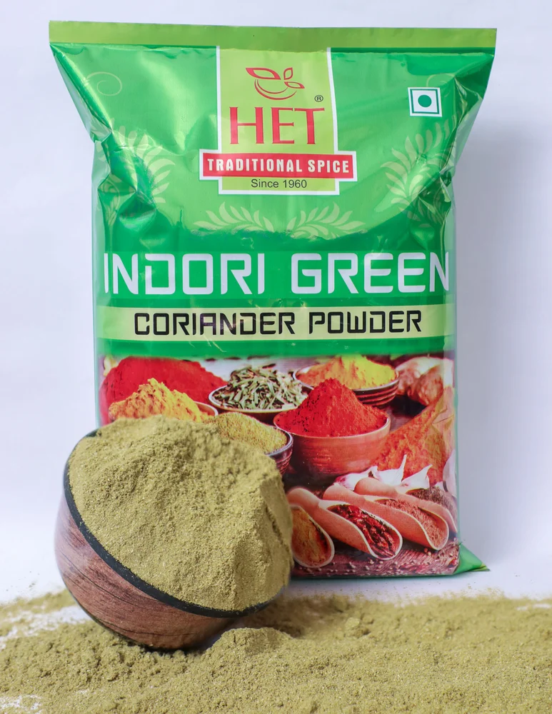 Indori Green Coriander Powder, 1 Kg, Packet