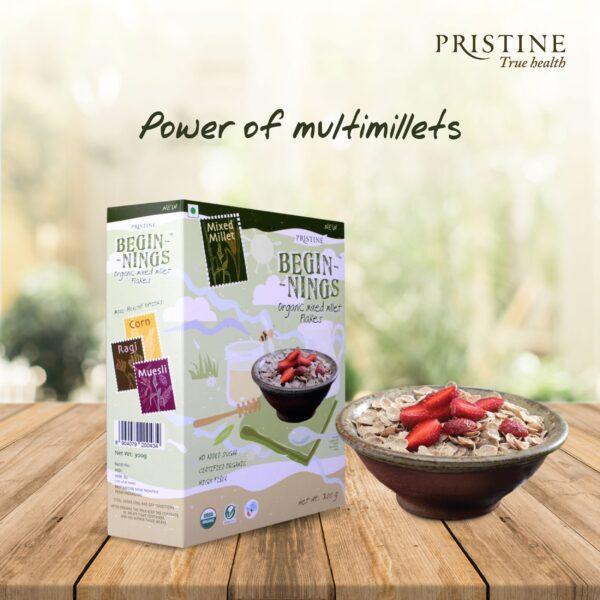 Pristine Organics Beginnings Organic Mixed Millet Flakes, 300g - Image 5