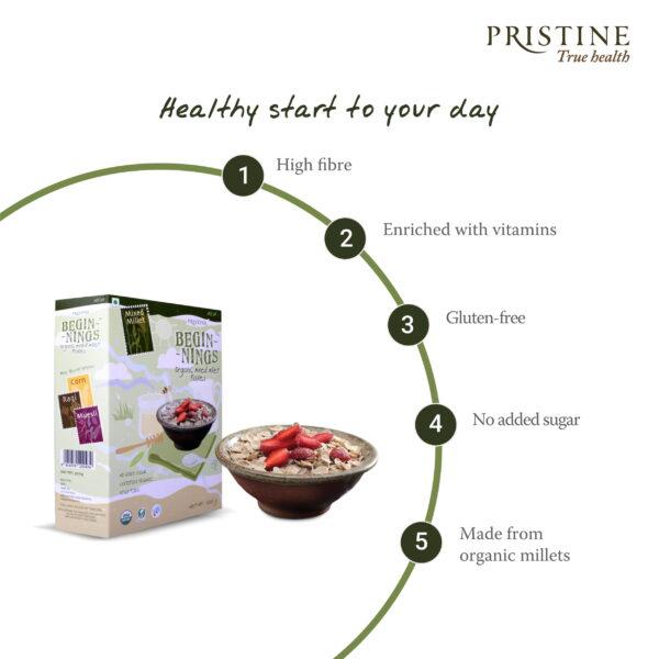 Pristine Organics Beginnings Organic Mixed Millet Flakes, 300g - Image 6
