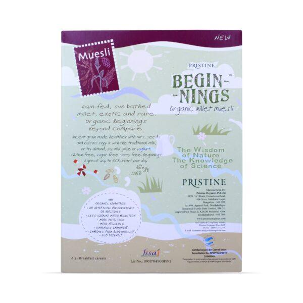 Pristine Organics Beginnings Organic Millet Muesli, 300g - Image 3