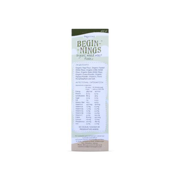 Pristine Organics Beginnings Organic Mixed Millet Flakes,150g - Image 3