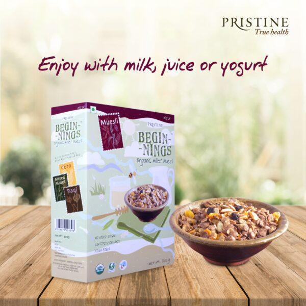 Pristine Organics Beginnings Organic Millet Muesli, 300g - Image 5
