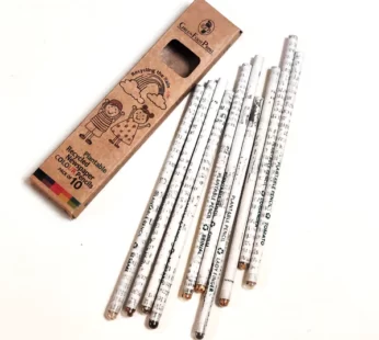 Plantable Seed Colour Pencils | Recycled News Paper | Pack Of 10 X1