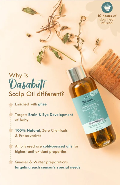 Winter Baby Scalp & Hair Oil - Brahmi Matsyakshi DASABUTI - 110ml - Image 6