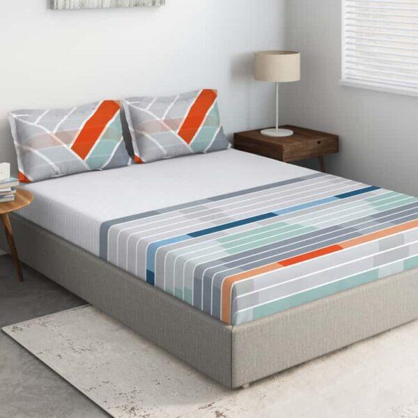 D'DECOR Home Treats Printed 3-Pc. Double Bedsheet Set - 229 x 254 cm