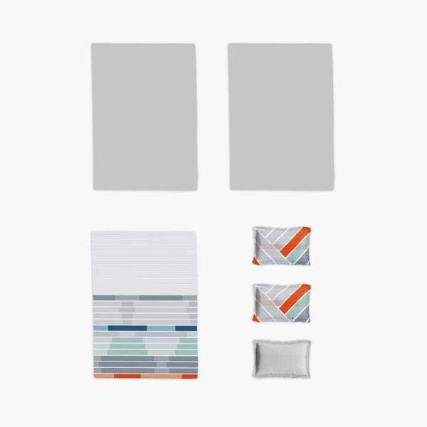 D'DECOR Home Treats Printed 3-Pc. Double Bedsheet Set - 229 x 254 cm - Image 3
