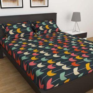 Corsica Elegant Microfibre 3Pcs Printed Queen Bedsheet Set star