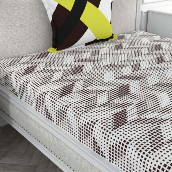 PORTICO Multicolor Printed Single Bedsheet Set-152 x 229 cm-Cotton - Image 5