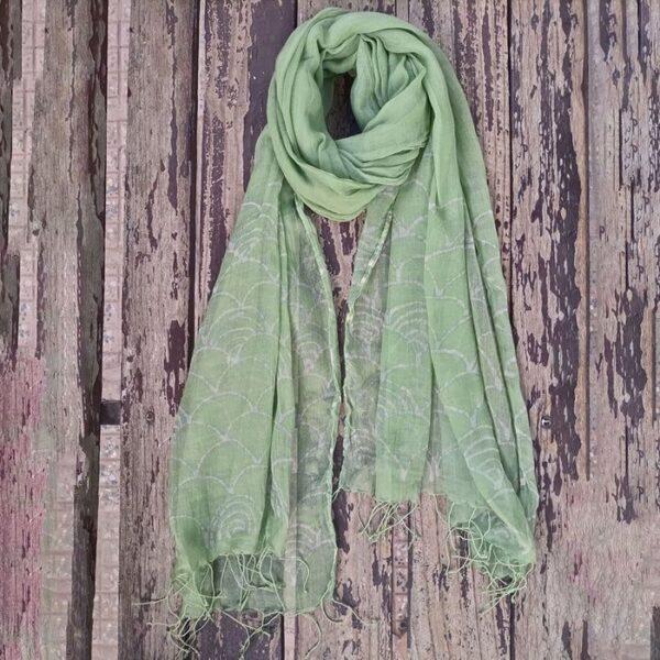 Sea Scapes Batik Scarf - Image 2