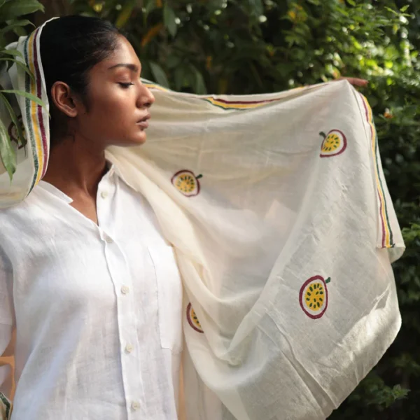 Passion Fruit Organic Cotton Stole - Image 4