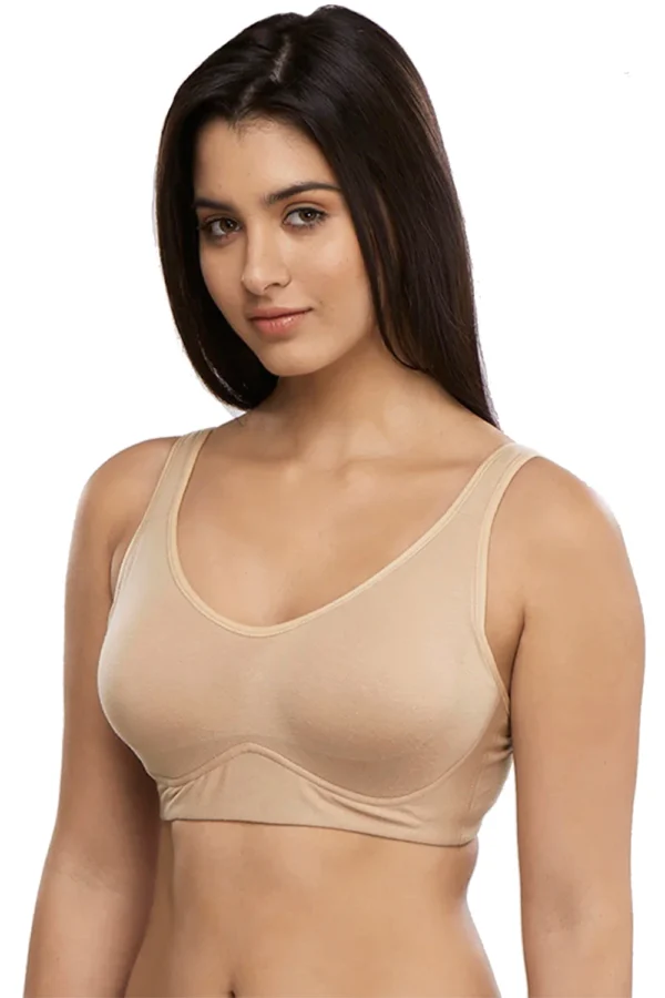 Organic Cotton Antimicrobial Soft Cup Full Coverage Bra-ISB097-Skin - Image 3