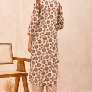 Bagru Printed Organic Cotton Straight Kurta
