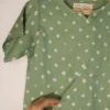 'Chuck a Wobbly' unisex bandhani parsi jhabla t-shirt in sea green - Image 3