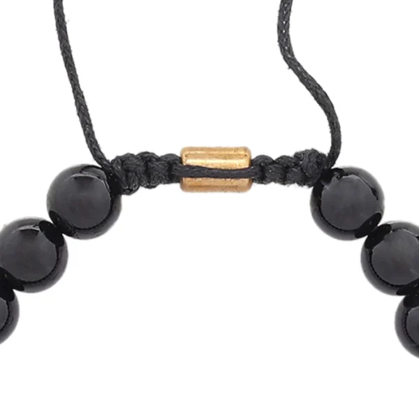 Unisex Real Black Tourmaline Healing Bracelet - Black - Image 3