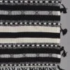 White & Black Handwoven Wool Stole - Image 3