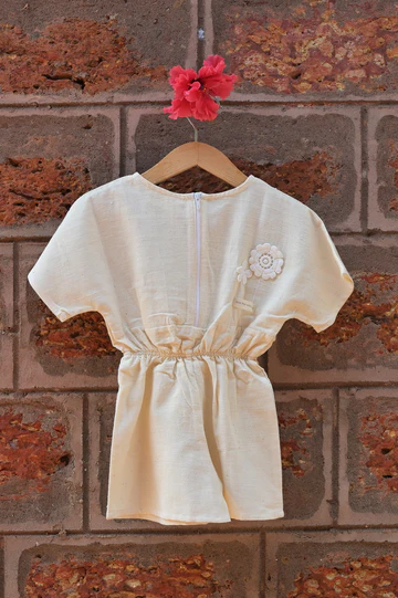 ‘Carry Kindness’ | Unisex jumpsuit with big center pocket in handwoven kora cotton - Image 2