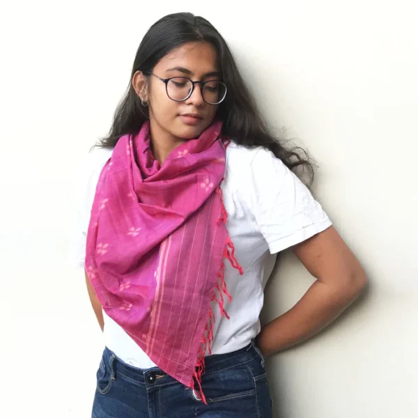 Mulberry Flower Ikat Scarf