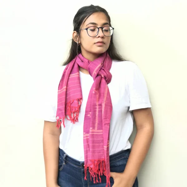 Mulberry Flower Ikat Scarf - Image 3