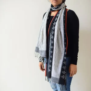 Checkmate Handwoven Scarf / Stole
