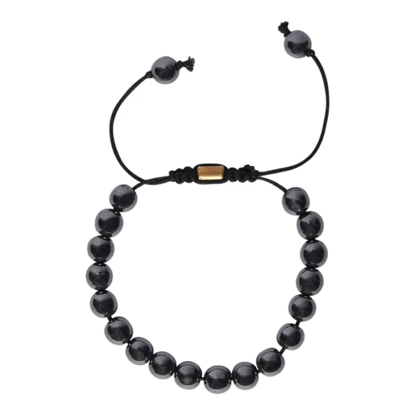 Unisex Real Hematite Healing Bracelet - Black