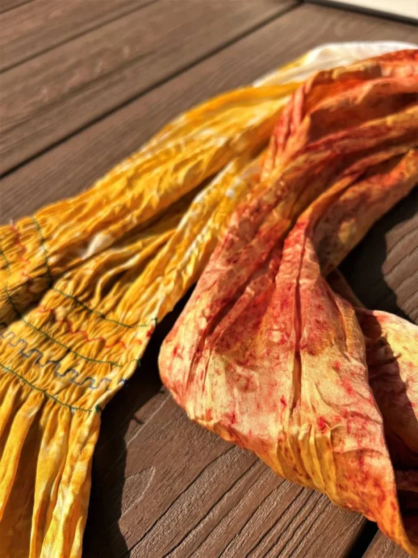 Rainbow Eco-printed Scarf - Image 3