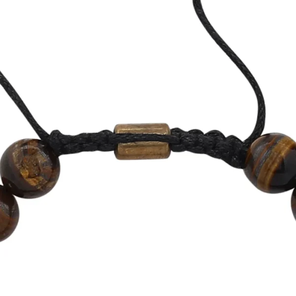 Unisex Real Tiger Eye Healing Bracelet - Brown - Image 3