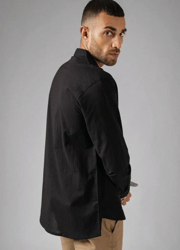 Black Mandarin Shirt - Image 5