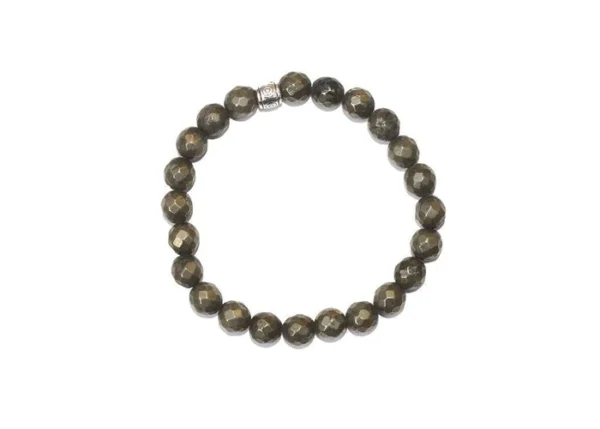 Natural Certified Unisex Pyrite Bracelet - Natural Grey - Image 2