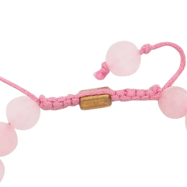Unisex Real Rose Quartz Healing Bracelet - Pink - Image 4