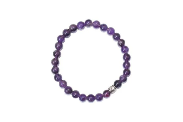Real Amethyst Stone Healing Bracelet - Purple - Image 4