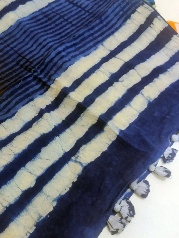 Handblock Printed Mulmul Cotton Stole - Image 4