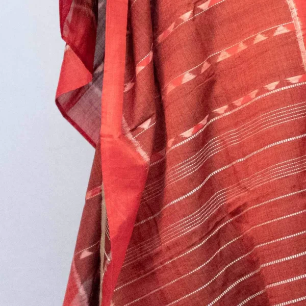 Neela Classic Wine Ikat Scarf - Image 5