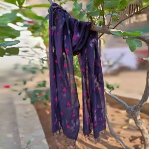 Purple Batik Hearts