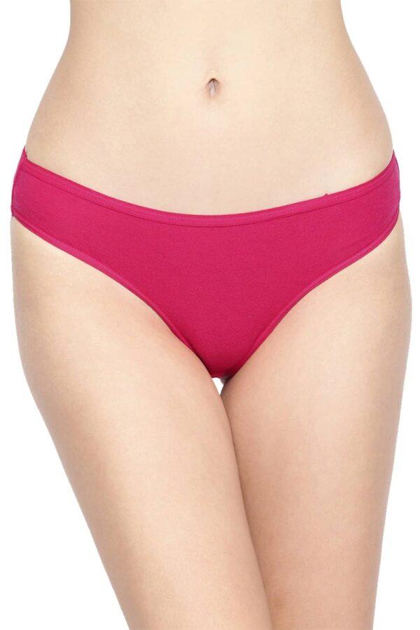 Organic Cotton Antimicrobial Bikini (Pack Of 2)-IMP004-Fuchsia_Fuchsia - Image 3