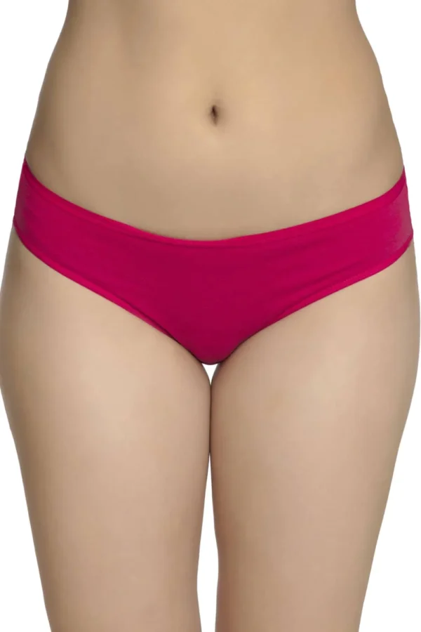 Organic Cotton Antimicrobial Bikini (Pack of 3)-IMPC004-Black_Fuschia_Navy Blue - Image 3