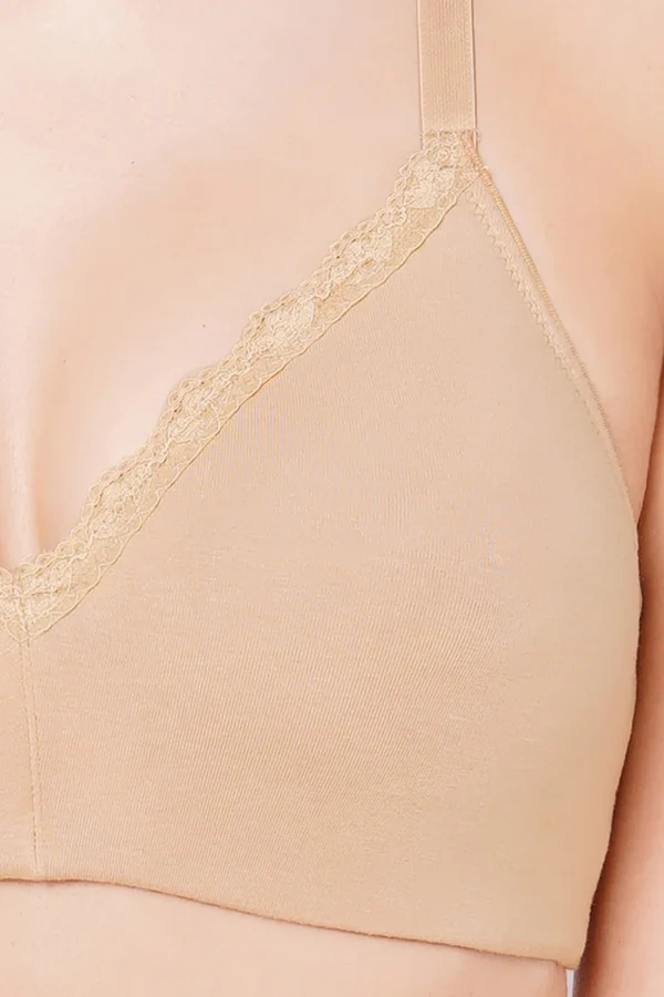 Organic Cotton Antimicrobial Padded Bra-ISBE105-Skin - Image 4