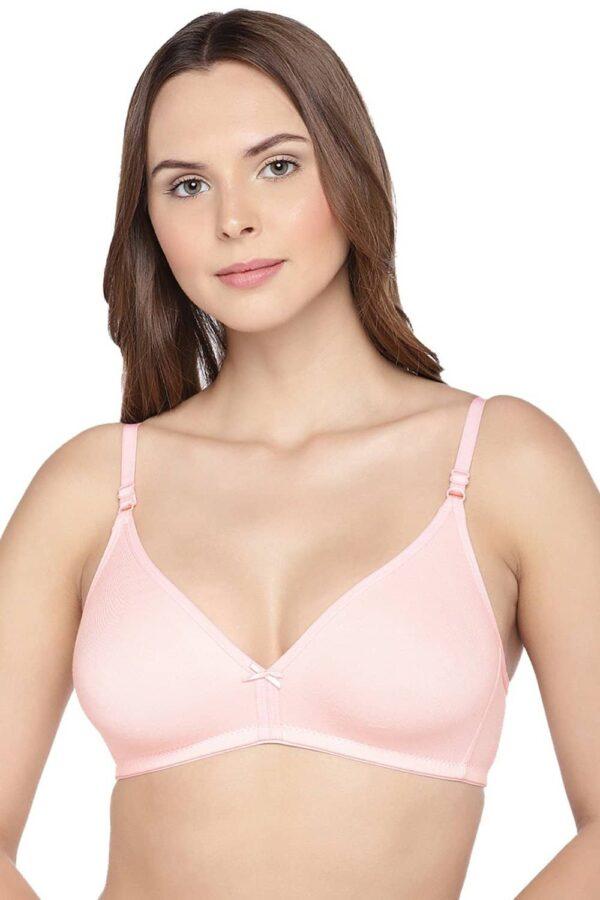 Organic Cotton Antimicrobial Seamless Triangular bra-ISB002-Pink