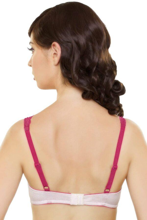 Organic Cotton Antimicrobial Front laced Lightly Padded Wired Bra-ISB050 - Image 2